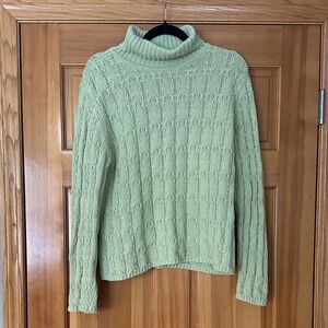 Talbots Light Green Cowl Neck Sweater